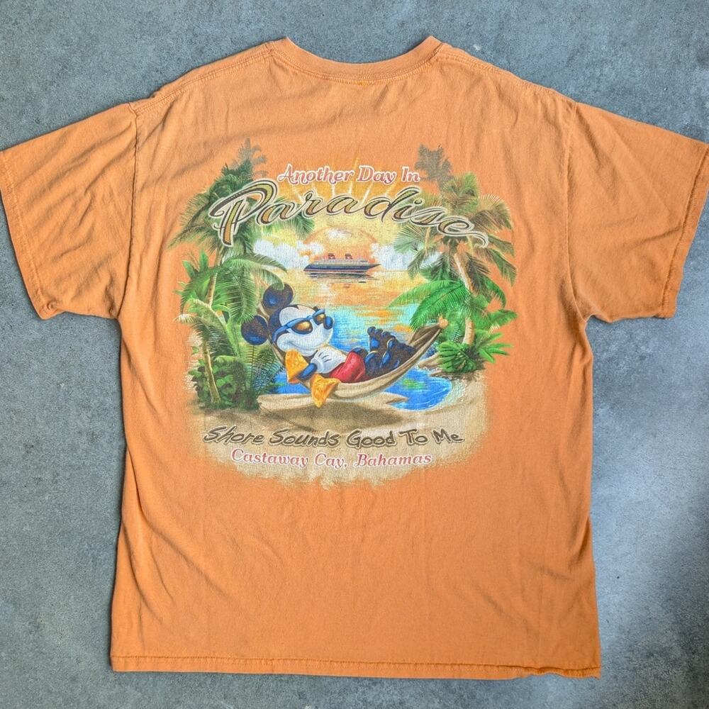 Disney Cruise Line Castaway Cay T-Shirt Large Oversized Bahamas Mickey Mouse